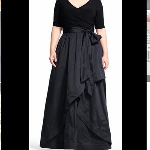 Adrianna Pappel Black High Low Ball Gown